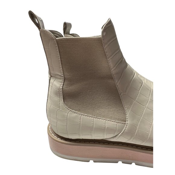 Dolce Vita Tazmin Croc Embossed Platform Chelsea Boots Womens Size 10M - Picture 2 of 12